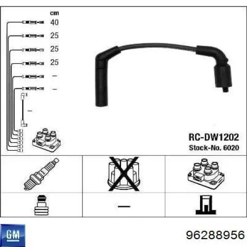Juego de cables de bujias General Motors 96288956 precio, desde 18,39 EUR