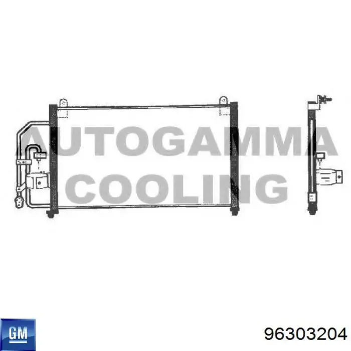 96303204 General Motors condensador aire acondicionado