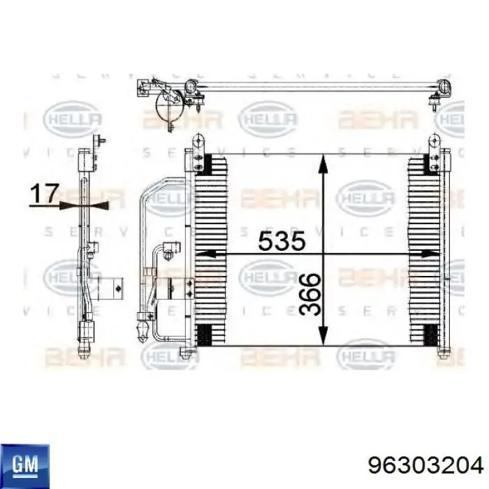 Aire acondicionado capacitor General Motors 96303204 precio, desde 70,04 EUR