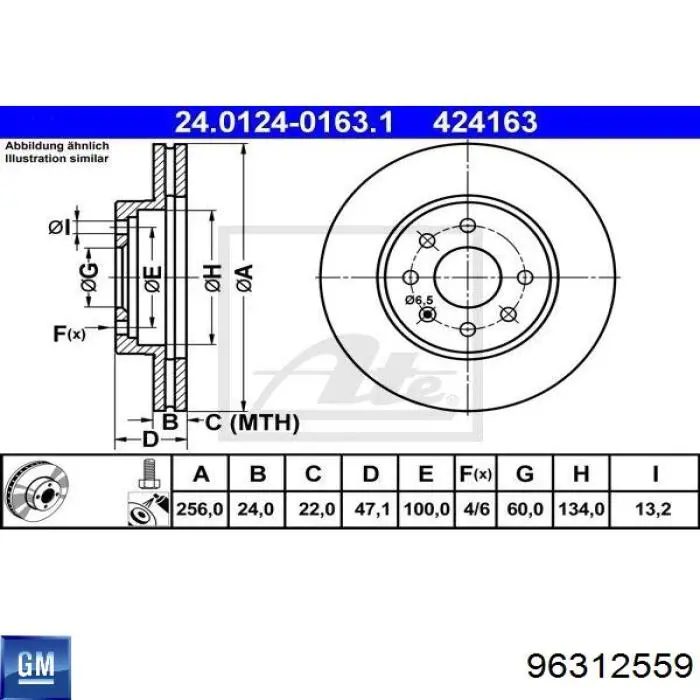 Comprar 96312559 General Motors Freno de disco delantero