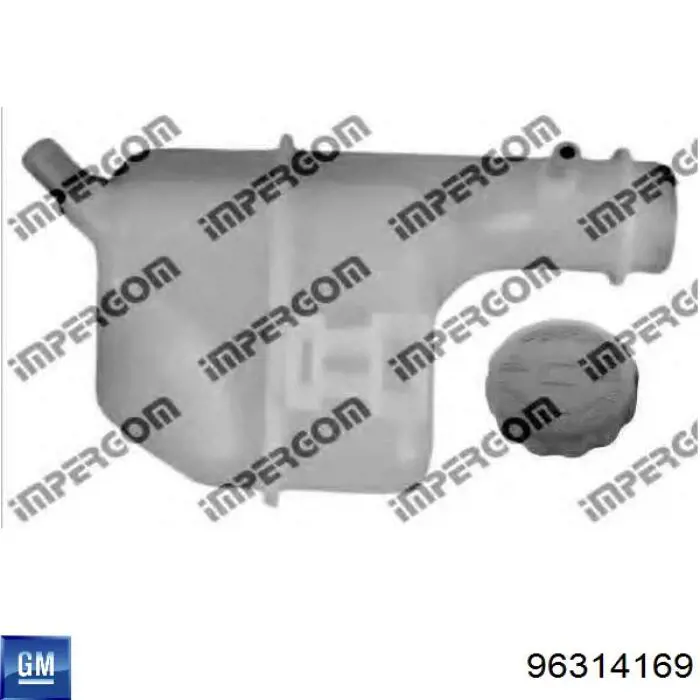 Vaso de expansión 96314169 General Motors