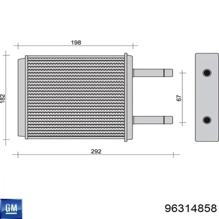 Radiador de calefacción General Motors 96314858 precio, desde 27,80 EUR