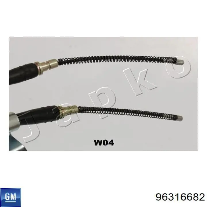Cable de freno de mano trasero derecho/izquierdo 96316682 General Motors