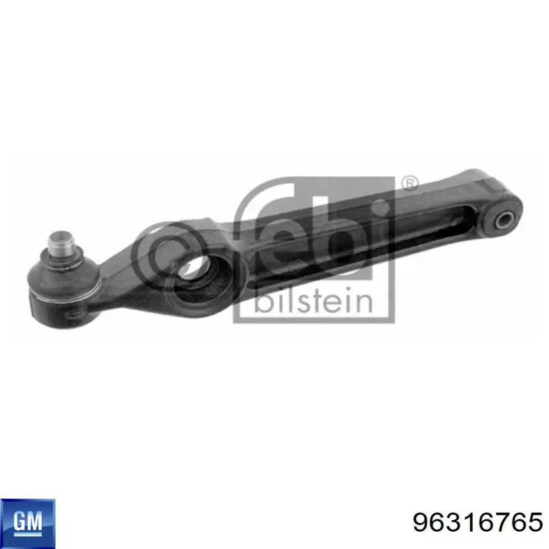 Brazo inferior izquierdo/derecho de suspensión delantera General Motors 96316765
