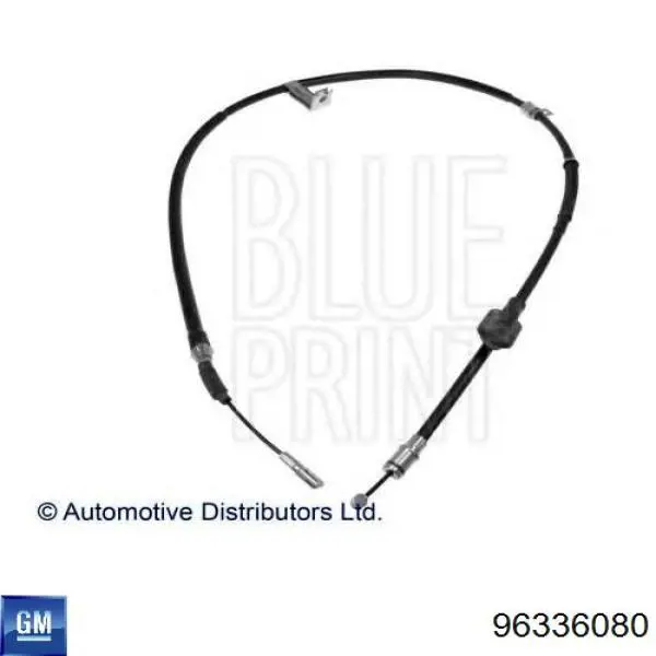 P96336080 General Motors cable de freno de mano trasero izquierdo