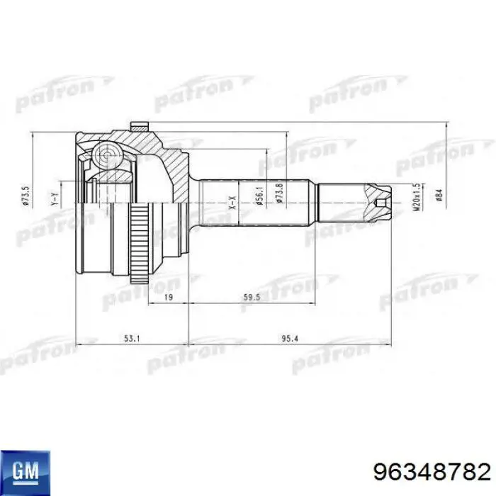 Semieje delantero izquierdo General Motors 96348782 precio, desde 53,72 EUR