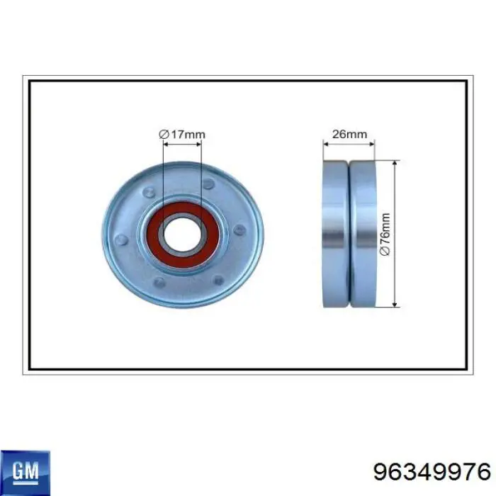 Tensor de la correa trapecial poli v General Motors 96349976