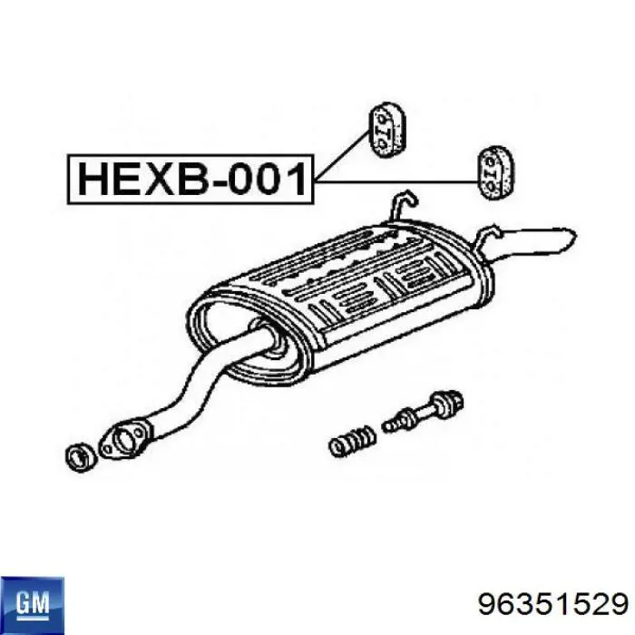Comprar 96351529 General Motors Soporte de tubo de escape