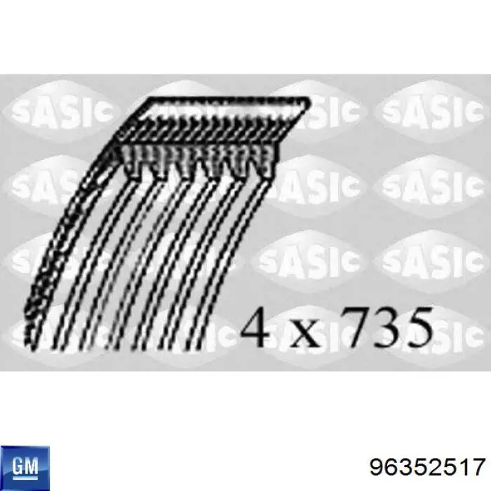 Correa de transmisión trapezoidal General Motors 96352517 precio, desde 5,35 EUR