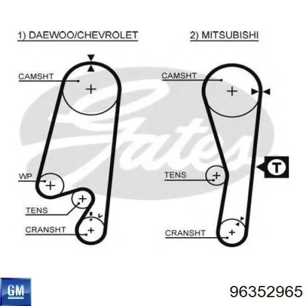 96352965 General Motors correa distribución