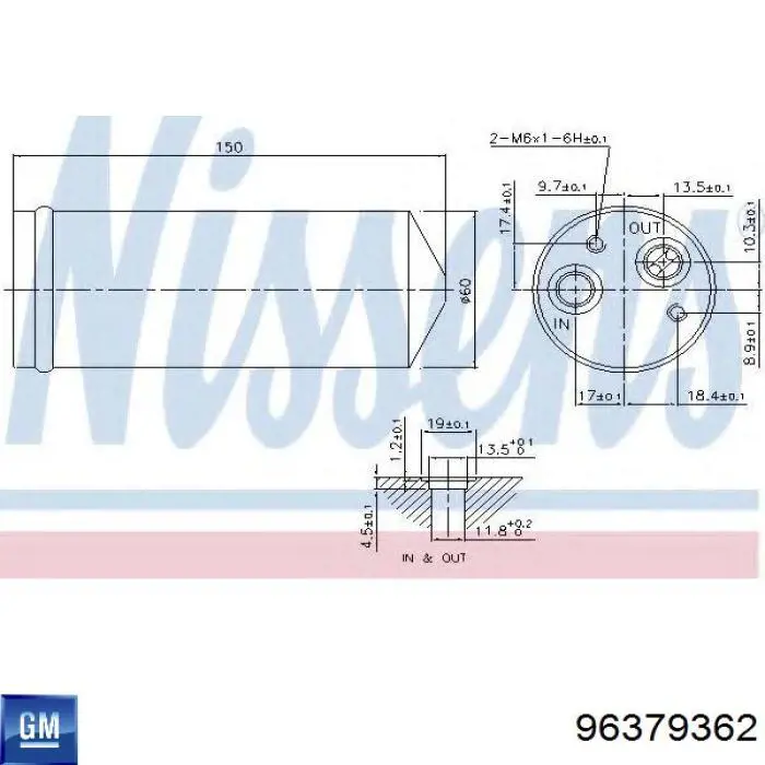 Filtro deshidratador aire acondicionado General Motors 96379362 precio, desde 16,38 EUR