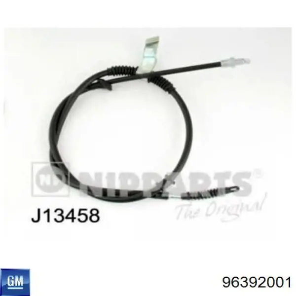 96392001 General Motors cable de freno de mano trasero derecho