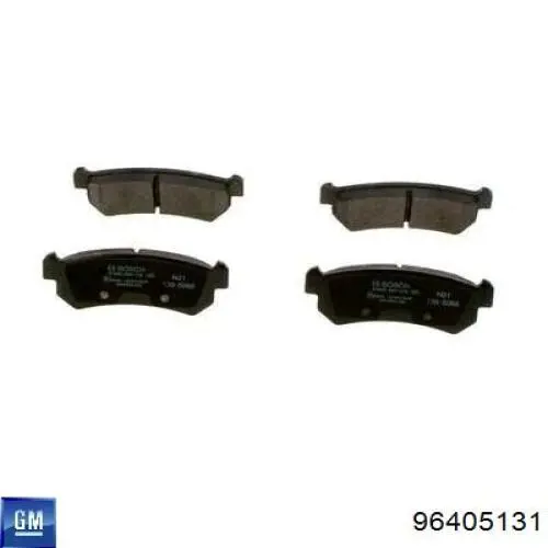 Pastillas de freno traseras 96405131 General Motors