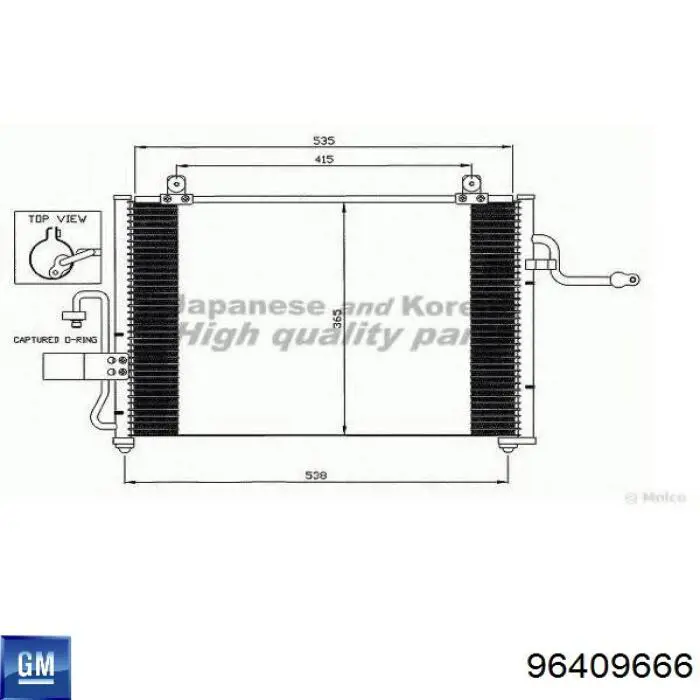 Aire acondicionado capacitor General Motors 96409666 precio, desde 68,24 EUR