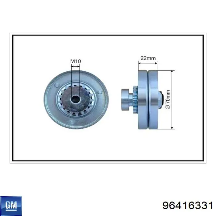 Rodillo tensor correa poli V General Motors 96416331 precio, desde 25,64 EUR
