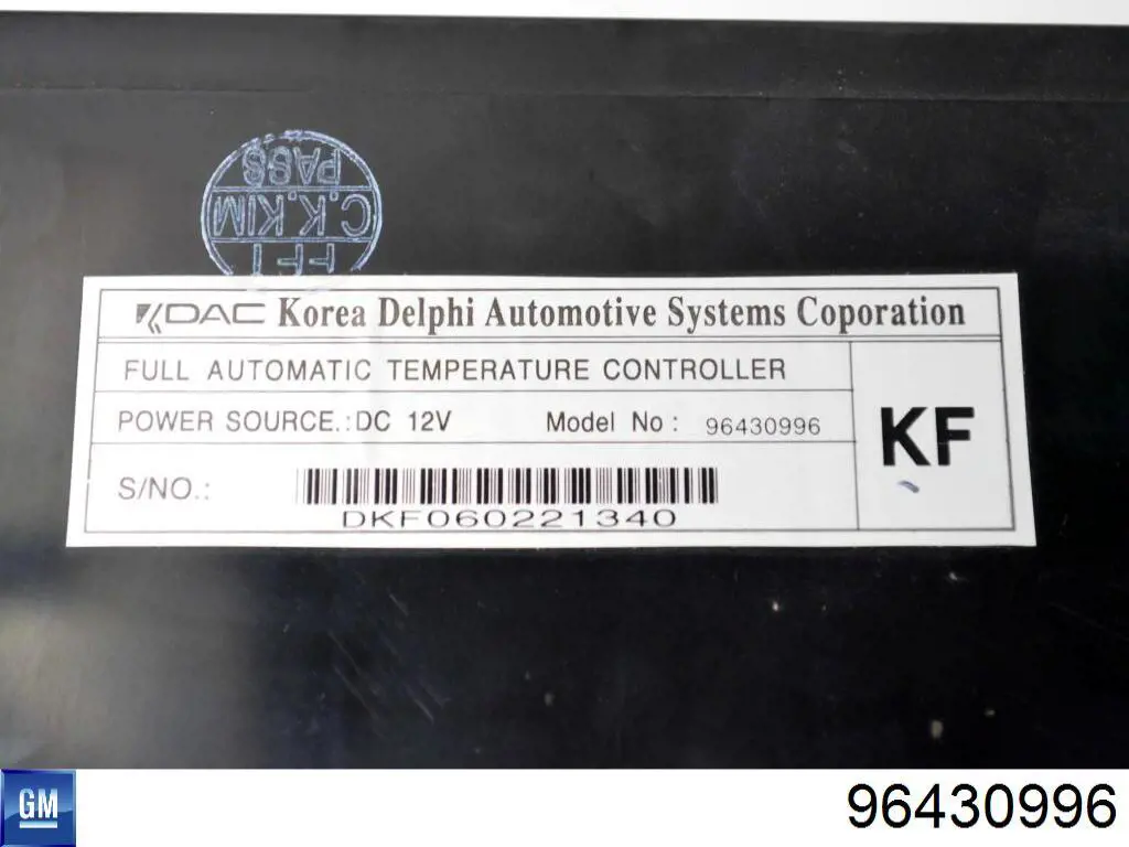 Comprar 96430996 General Motors Unidad de control aire acondicionado