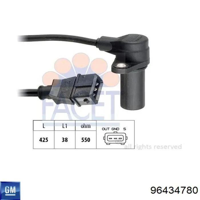 Comprar 96434780 General Motors Sensor de cigüeñal
