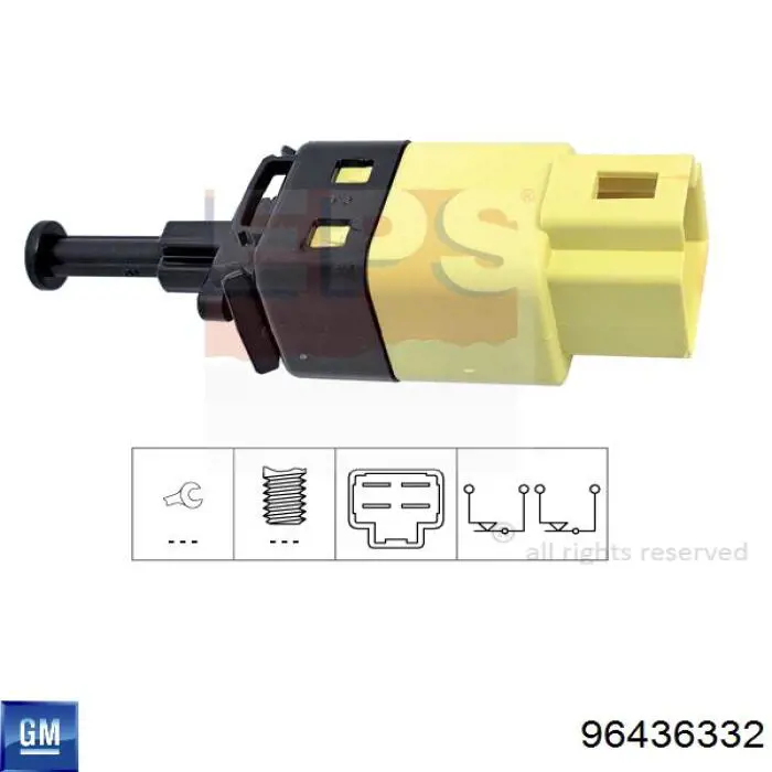 Comprar 96436332 General Motors Interruptor de luz de freno