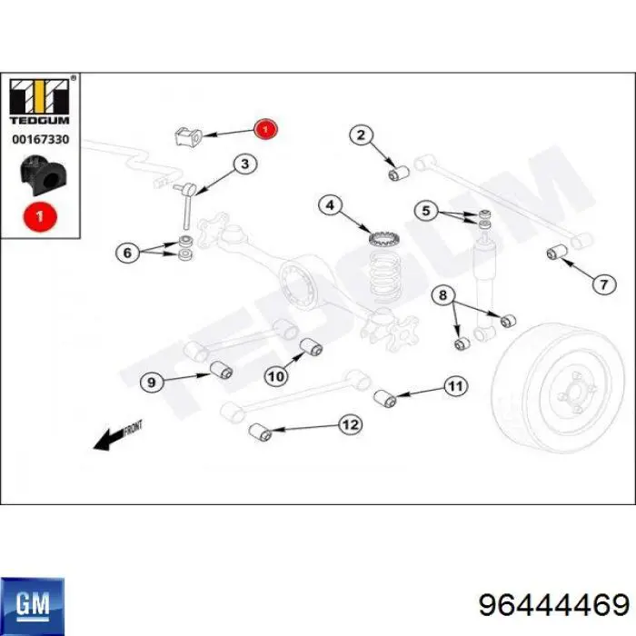 Comprar 44067 Metalcaucho Buje de barra estabilizadora delantera