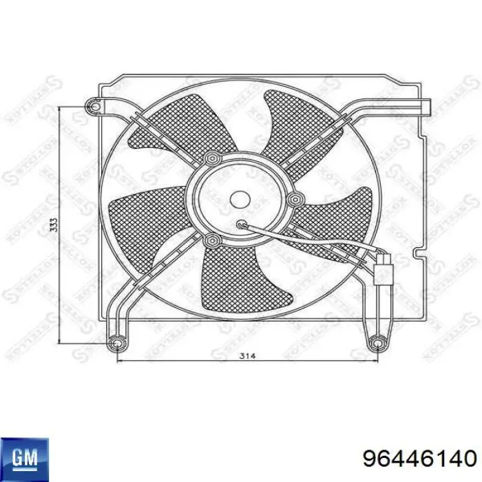 Electroventilador del motor para Daewoo Lanos  KLAT
