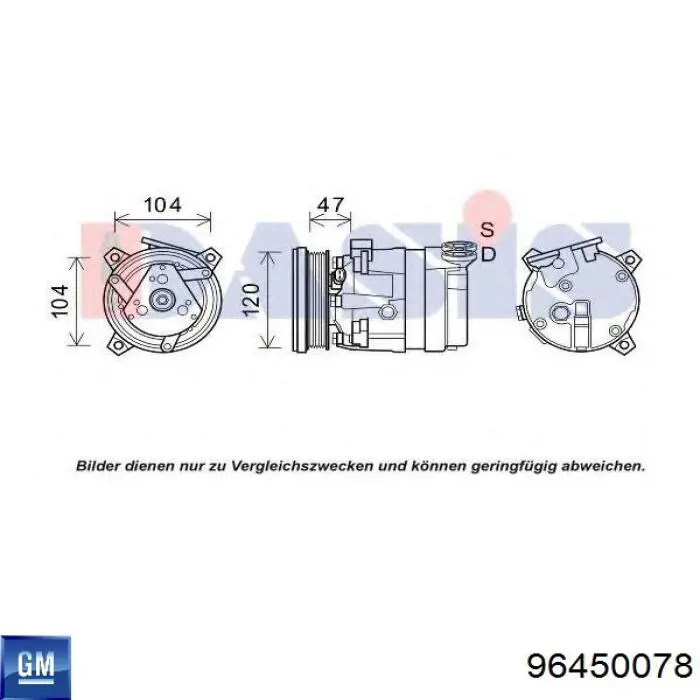 96450078 Peugeot/Citroen compresor de aire acondicionado