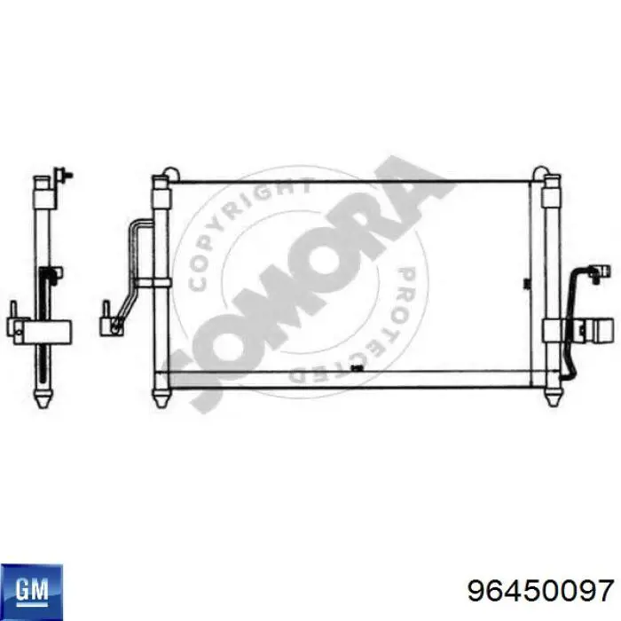 96450097 General Motors condensador aire acondicionado