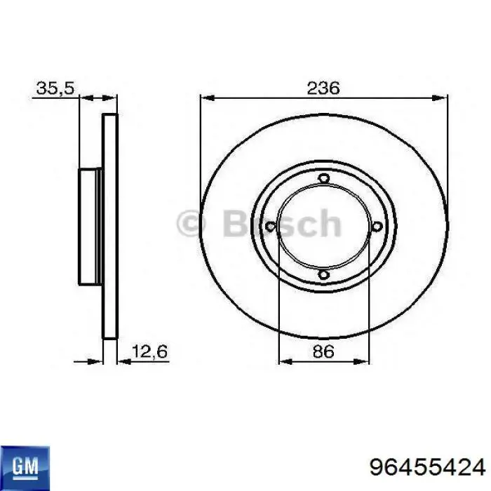 Disco de freno para Chevrolet Spark (Matiz) M200, M250
