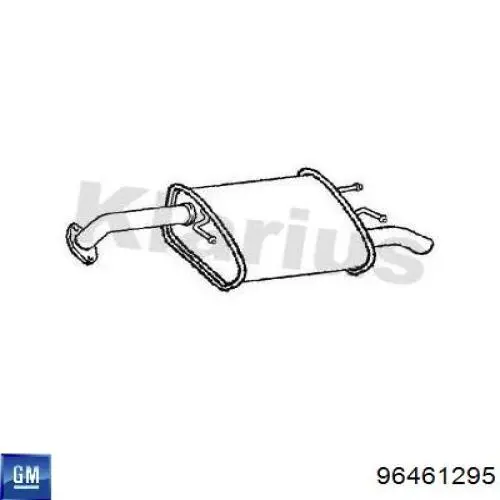 96461295 General Motors Silenciador trasero