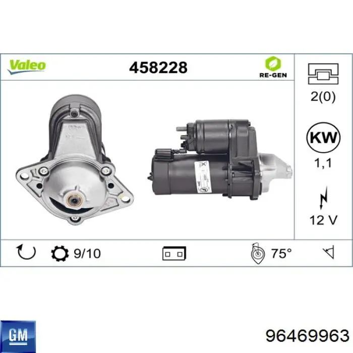 Comprar 96469963 General Motors Motores de arranque