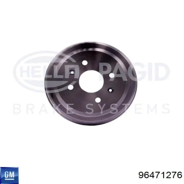 Tambor de freno trasero 96471276 General Motors