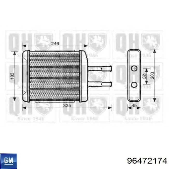 Radiador de calefacción General Motors 96472174 precio, desde 48,01 EUR