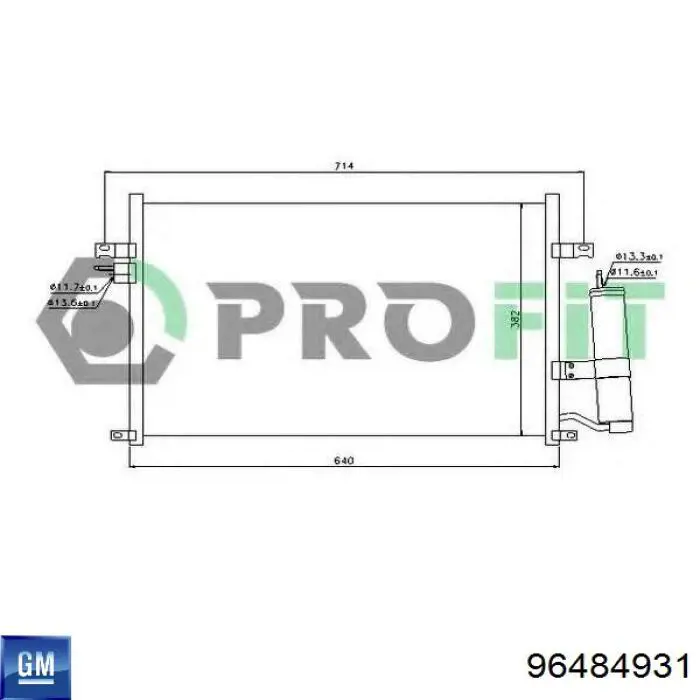 Aire acondicionado capacitor General Motors 96484931 precio, desde 76,05 EUR