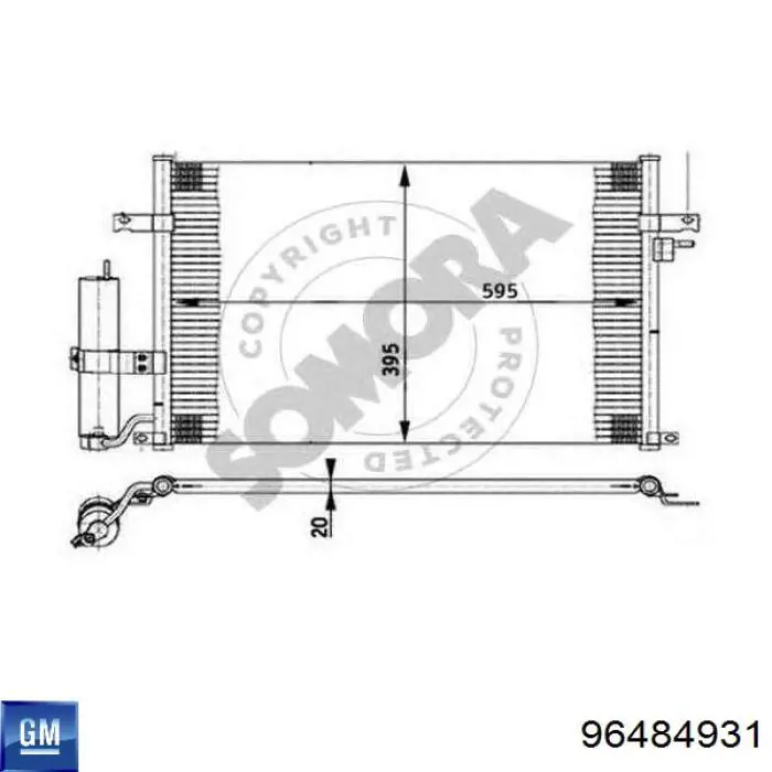 96484931 General Motors condensador aire acondicionado