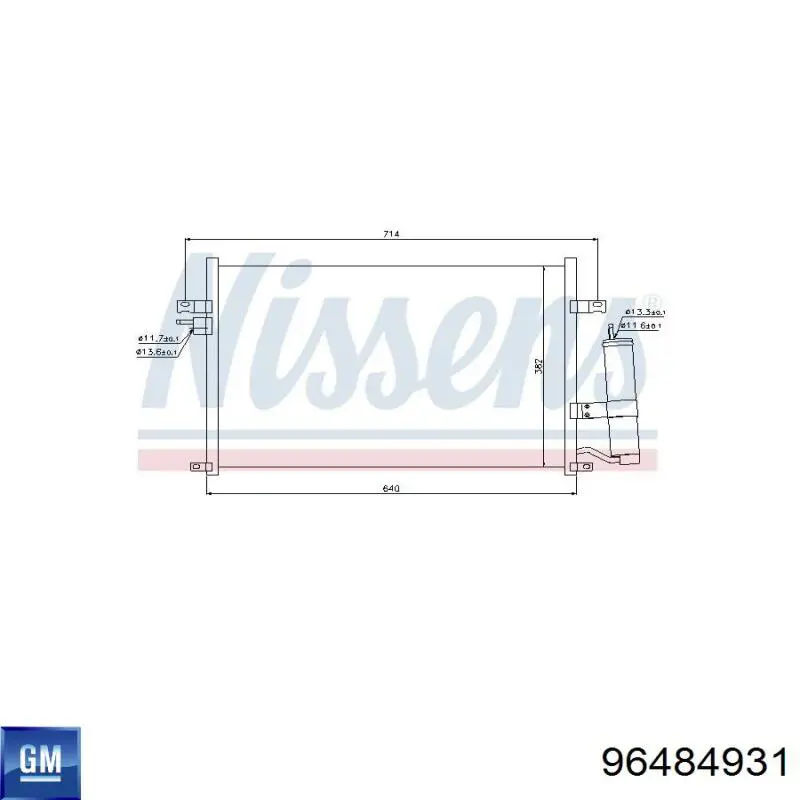 Comprar 96484931 General Motors Condensador de aire acondicionado