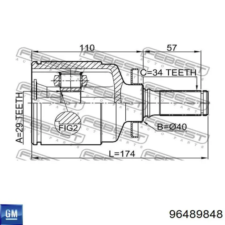 Comprar 621005 GSP Junta homocinética interna delantera