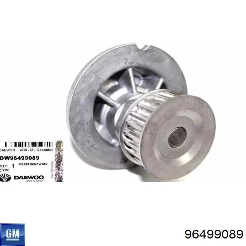 Comprar 96499089 General Motors Bomba de agua para motor