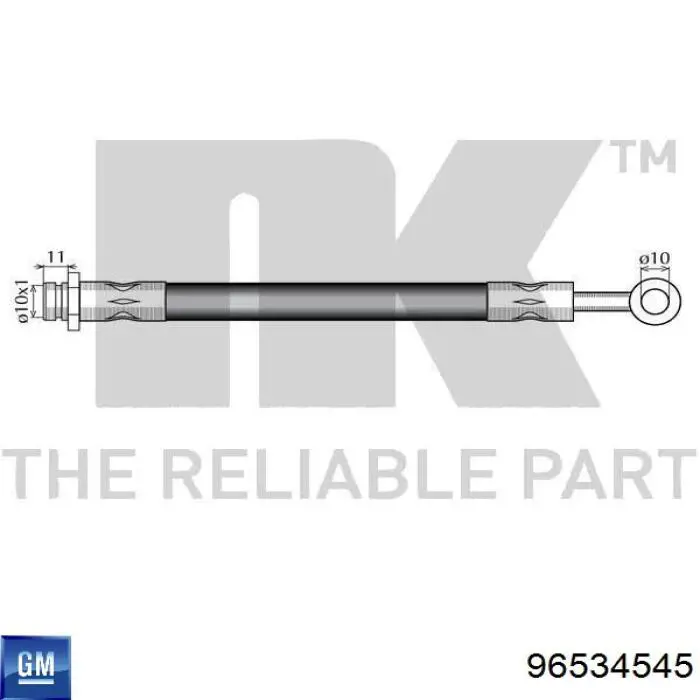 Comprar 96534545 General Motors Latiguillos de freno delantero