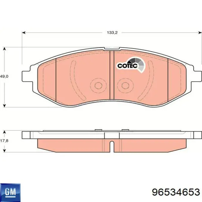 Pastillas freno delanteras General Motors 96534653 precio, desde 21,34 EUR