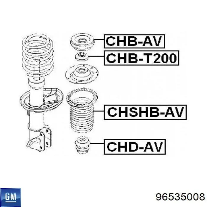 Comprar 96535008 General Motors Fuelle, amortiguador delantero
