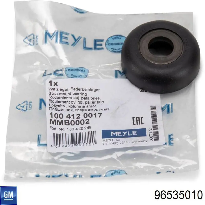Rodamiento de soporte del amortiguador delantero General Motors 96535010 precio, desde 5,38 EUR
