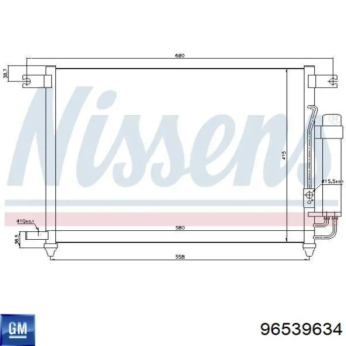 Comprar 96539634 General Motors Condensador de aire acondicionado