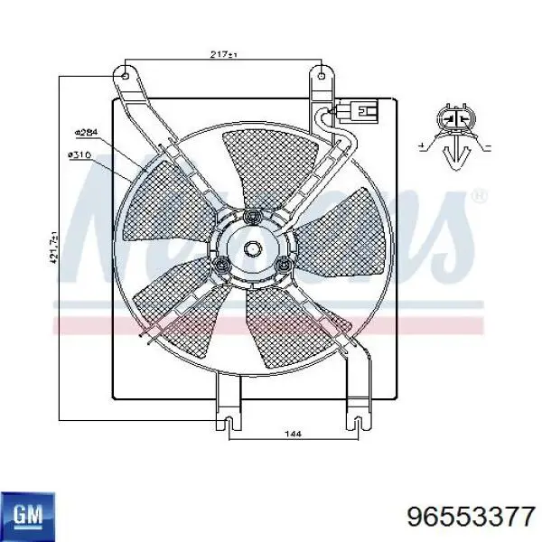 Ventilador eléctrico de aire acondicionado completo (motor y aspa) General Motors 96553377 precio, desde 60,98 EUR