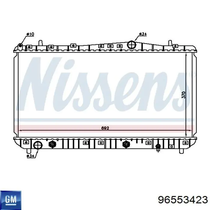 Comprar 96553423 General Motors Radiador de auto