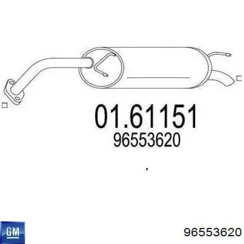 Silenciador trasero General Motors 96553620 precio, desde 94,16 EUR