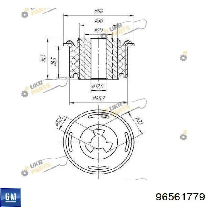 96561779 General Motors subchasis delantero soporte motor