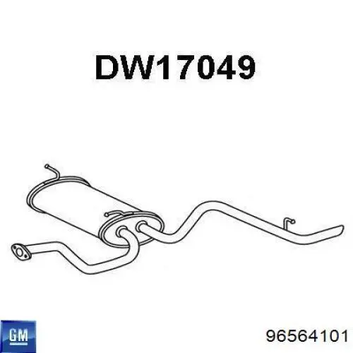 Comprar 96564101 General Motors Silenciador trasero