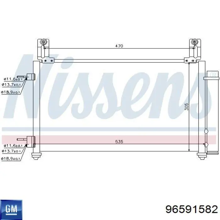 Aire acondicionado capacitor General Motors 96591582 precio, desde 82,13 EUR
