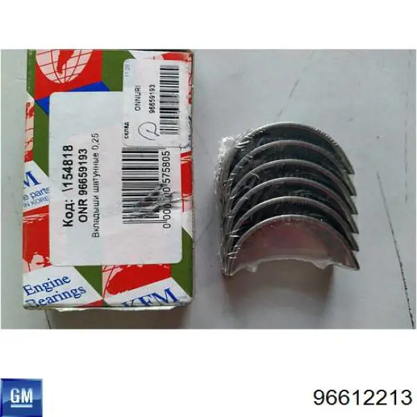 Juego de cojinetes de biela, cota de reparación (+0,25 mm) General Motors 96612213 precio, desde 8,28 EUR