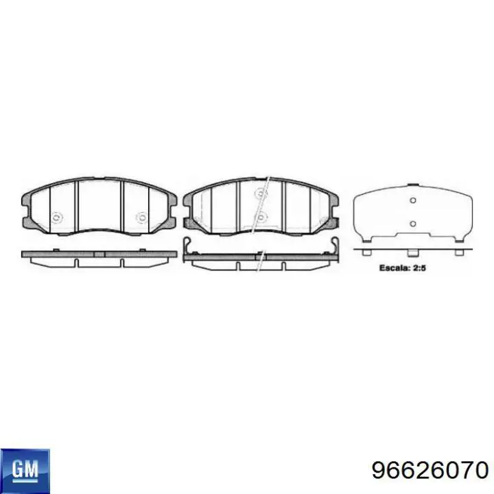 Pastillas freno delanteras General Motors 96626070 precio, desde 33,10 EUR