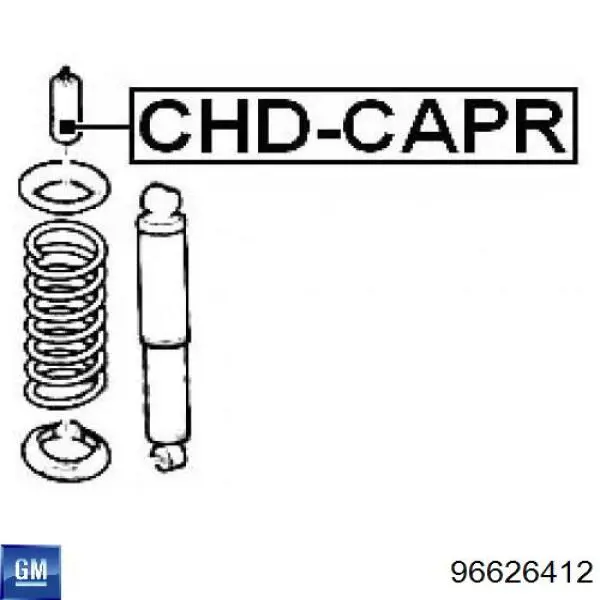 96626412 General Motors almohadilla de tope, suspensión trasera